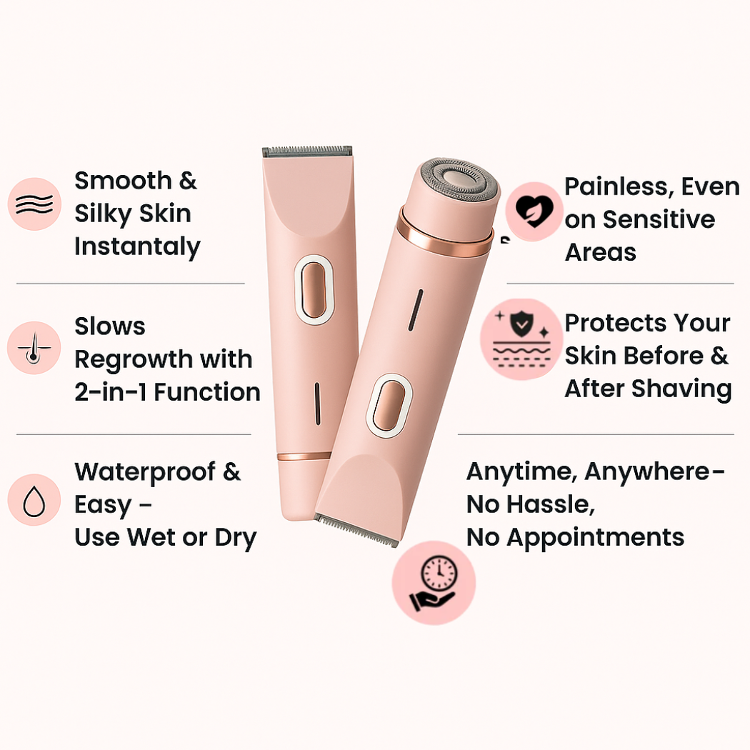 2-in-1 Electric Women’s Shaver with Turbo Mode