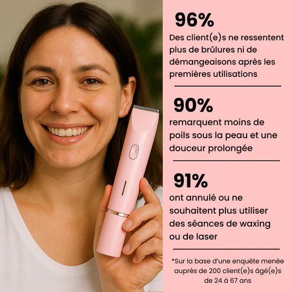 Rasoir électrique 2-en-1 pour femmes avec mode turbo
