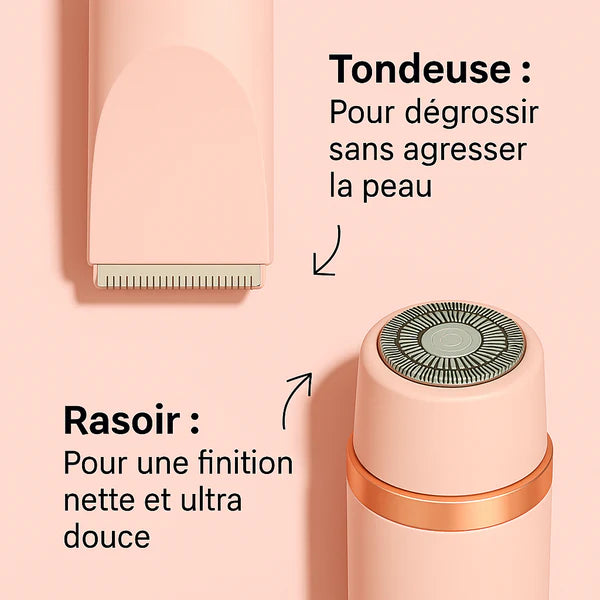 Rasoir électrique 2-en-1 pour femmes avec mode turbo