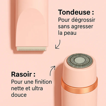 Rasoir électrique 2-en-1 pour femmes avec mode turbo